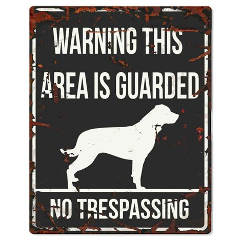 Warning Skylt Svart Rottweiler