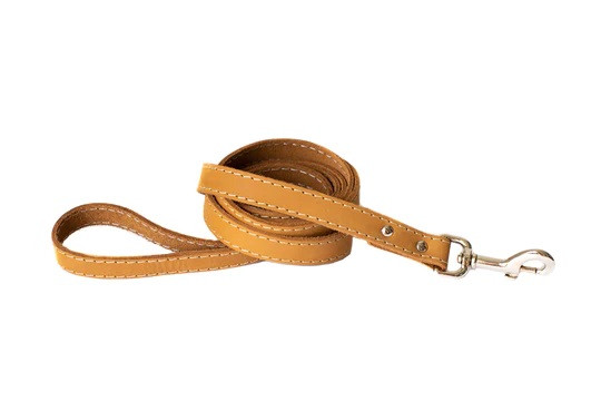 Traditional Style Soft Leather Leash Tan
